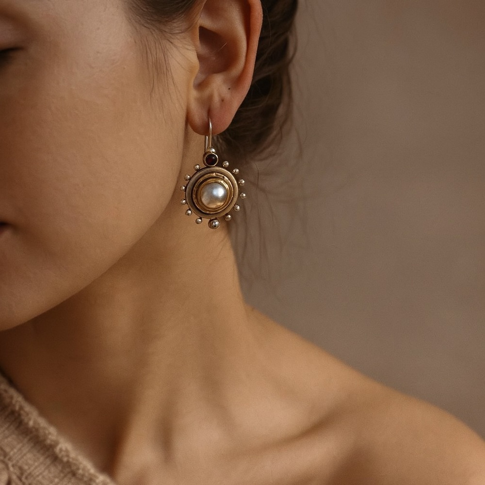 Celestial Pearl Orbit Earrings